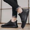 Classic Men Leather Casual Shoes Fashion Comfortable Platform Walking Footwear Male Vulcanized Shoe Jogging Shoe Tenis Masculino