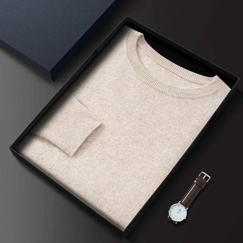 2025 Crew Neck Cashmere Shirt Warm Knitted Bottom Sweater Fashion Versatile Sweater