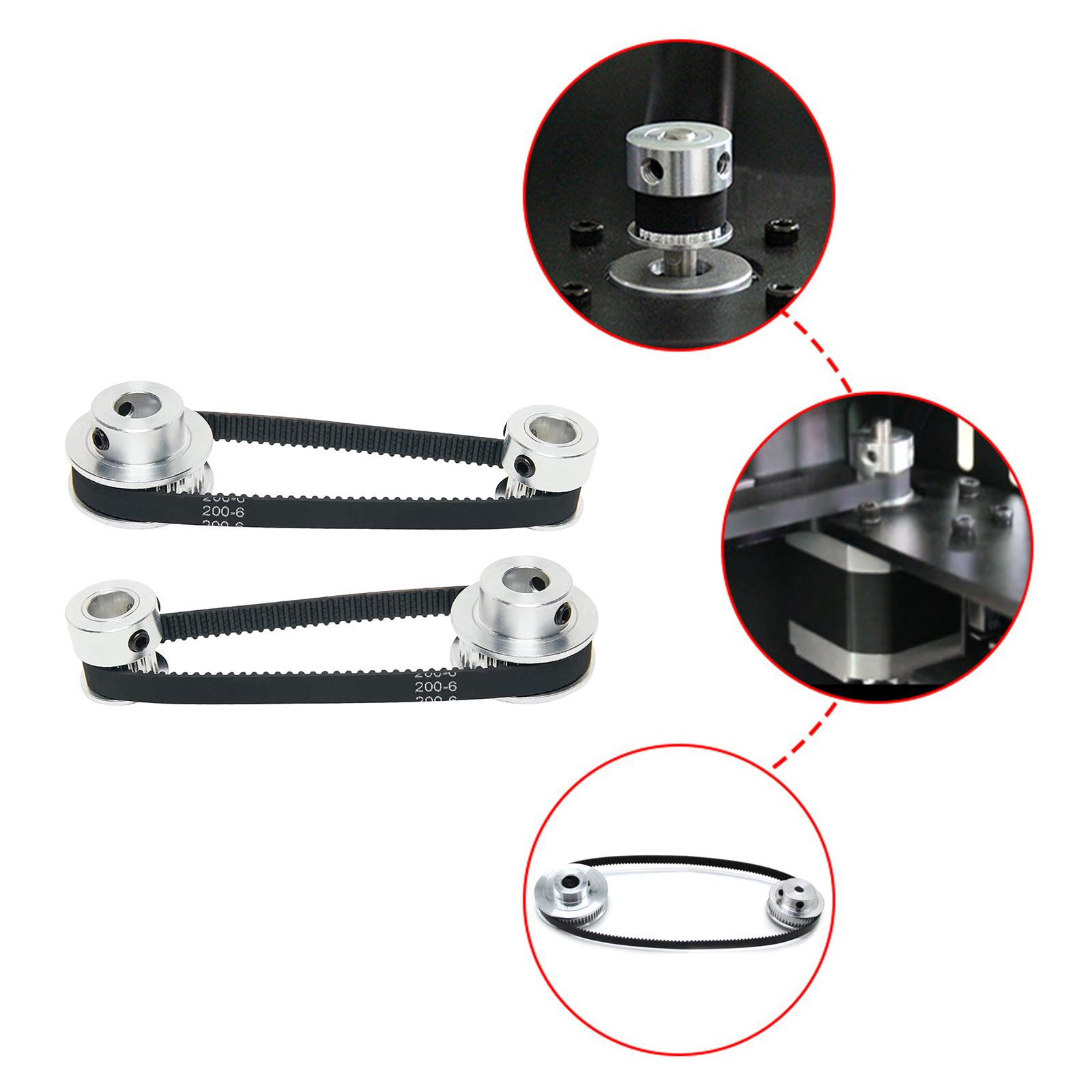 

Комплект из 2 шт., синхронное колесо GT2, 20 и 36 зубьев, диаметр 5 мм, алюминиевый зубчатый шкив с 2 шт., длина 200 мм, ширина 6 мм, ремень