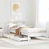 VidaXL Bunk Bed Without Mattress White 100x200 Cm Solid Pine Wood, Bedroom Furniture, Slatted Base, Wooden Bed, 3309816