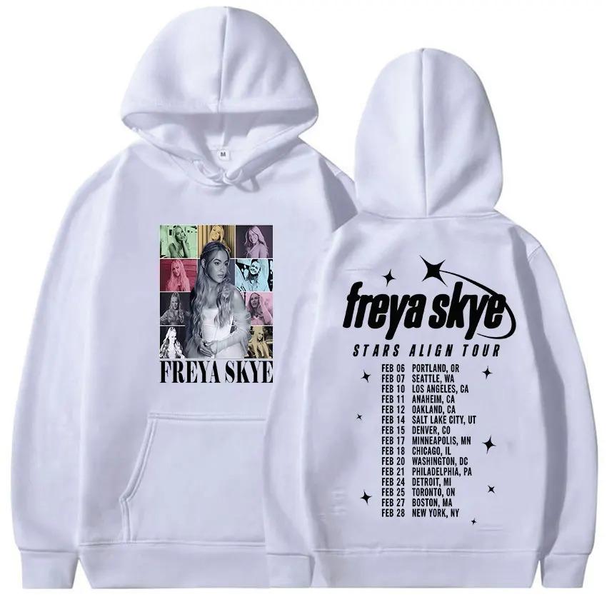 Felpa con cappuccio grafica Freya Skye Uomo Donna Casual Oversize Felpa di alta qualità con cappuccio Streetwear Y2k Pullover Tuta Abbigliamento Femminile Maschile
