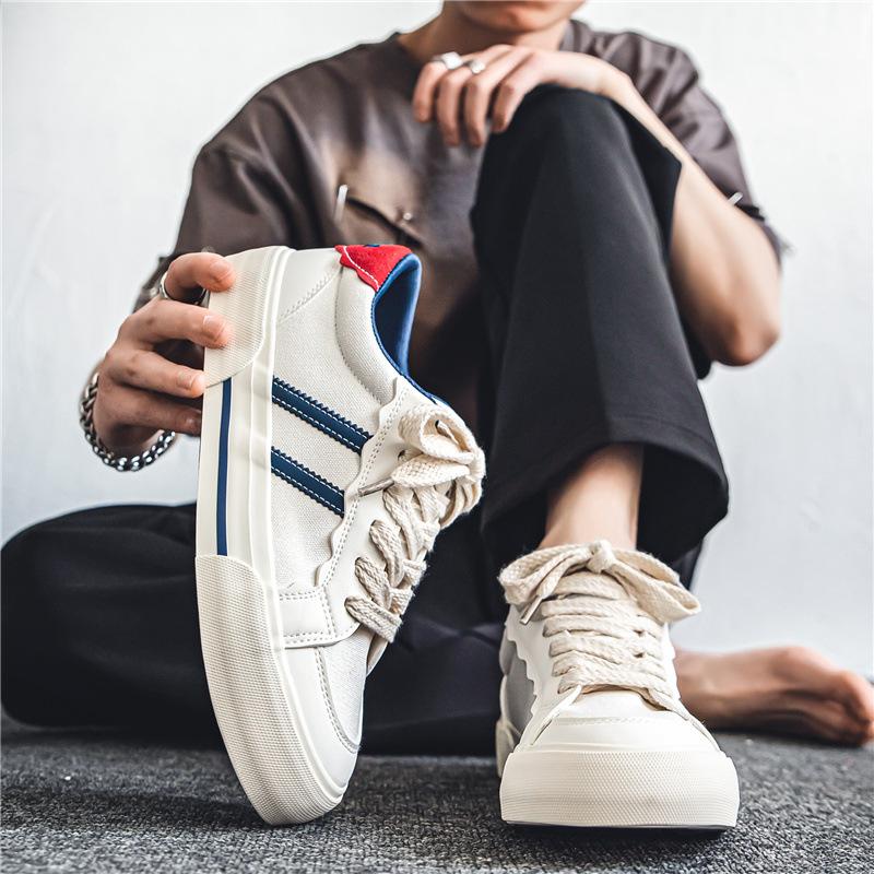 Canvas Men's Shoes Summer Breathable Versatile Niche Design Sense Japanese Casual Board Shoes Junior High School Students Black Sports Tide Shoes