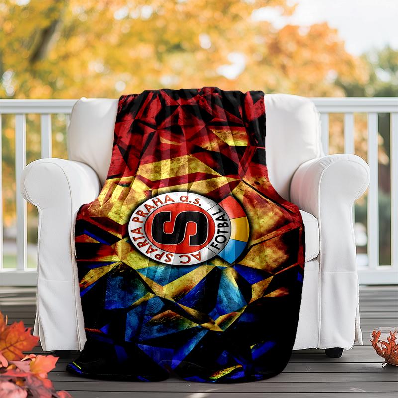 AC Sparta Praha Flanelldecke Weiche Ganzjahres-Kuscheldecke, Design für Camping, Autoreisen, Wandern, Sofa, Bett, Büro Perfektes Geschenk für Partys