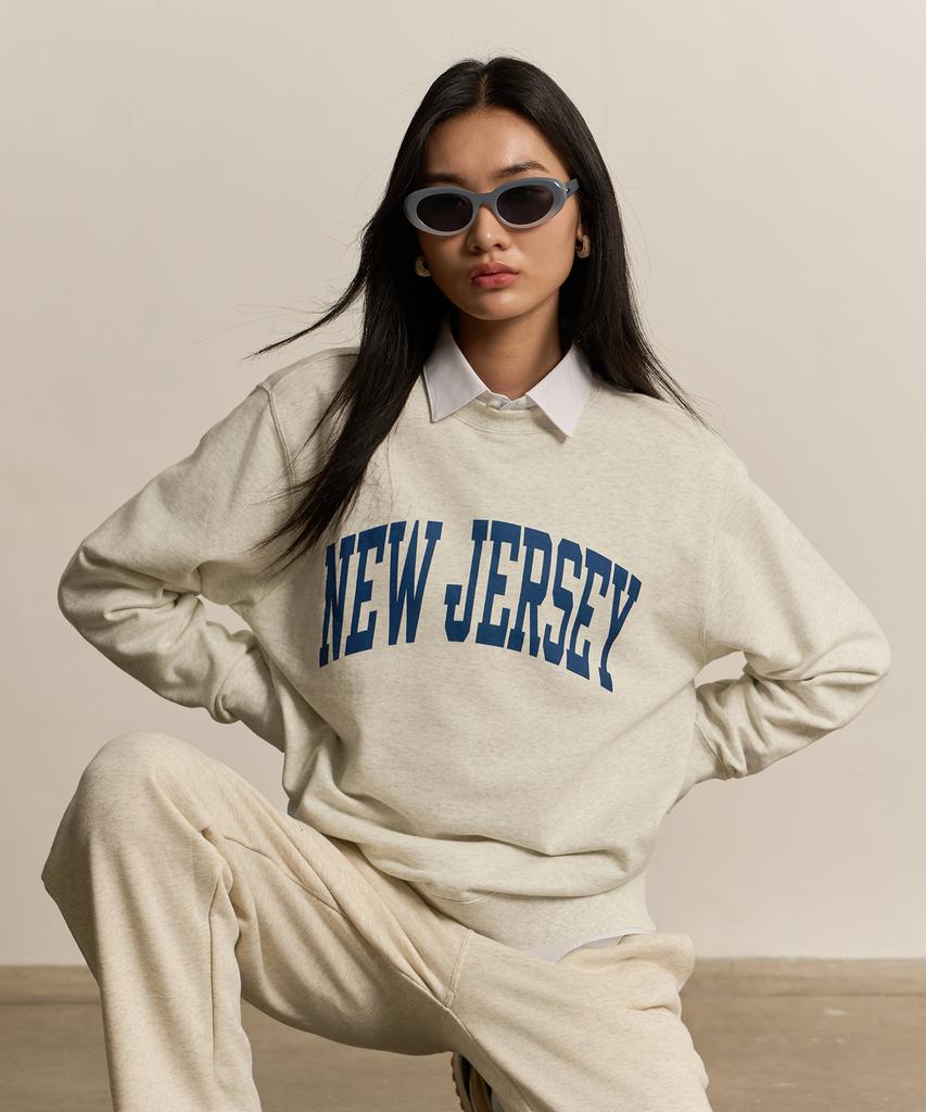 CHAMPION New Jersey Cvc Crewneck Sweatshirt Cream