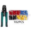 Insulated Terminal Block Set with Crimping Pliers 102/280Pcs Durable Electrical Connectors Kit for Home Car Repair