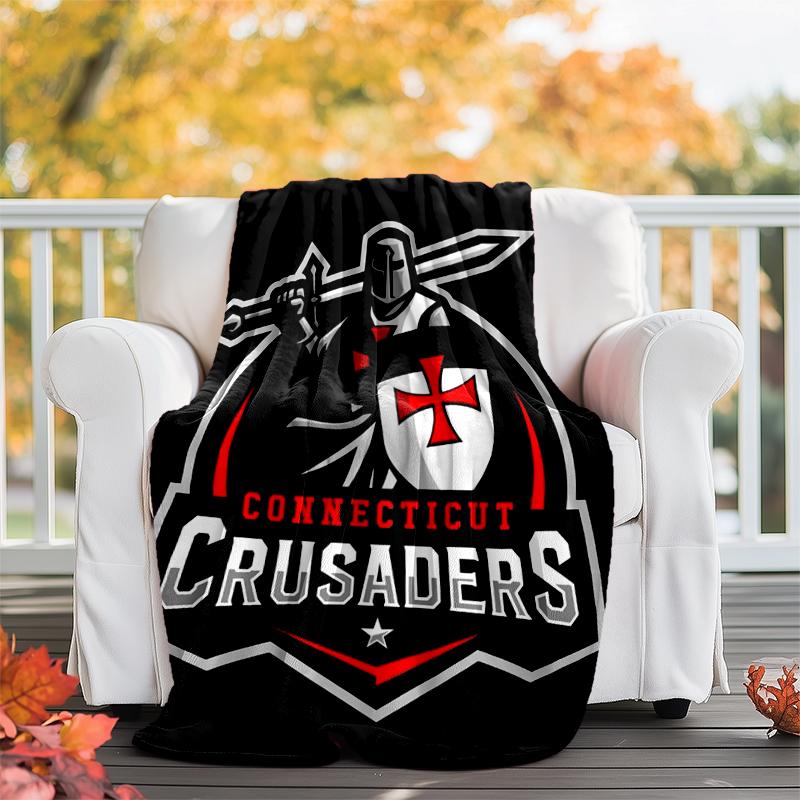 Crusader Flannel Blanket Soft All-Season Throw, Design for Camping, Car Travel, Hiking Sofa, Bed, Office Perfect Gift for Parties