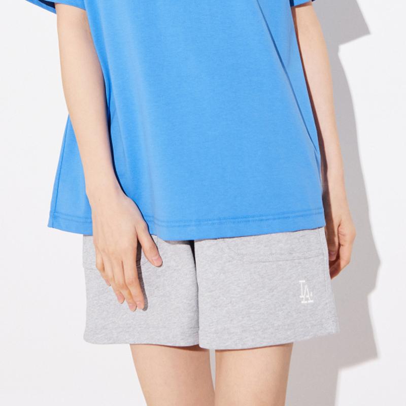 New MLB Base Logo Casual Shorts Unisex Gray 3ASPB0123-07MGS