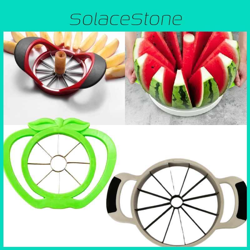 Cantaloupe Cutter Watermelon Melon Slicer Stainless Steel Kitchen Fruit Divider