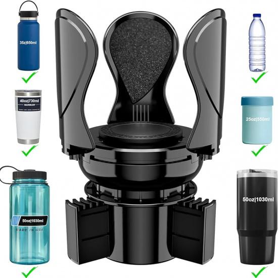 Car Cup Holder Expander, Cup Holder Extender Adapter With Expandable Arm And Adjustable Base, Compatible With Yeti Ramblers 14-64Oz, Hydro Flasks