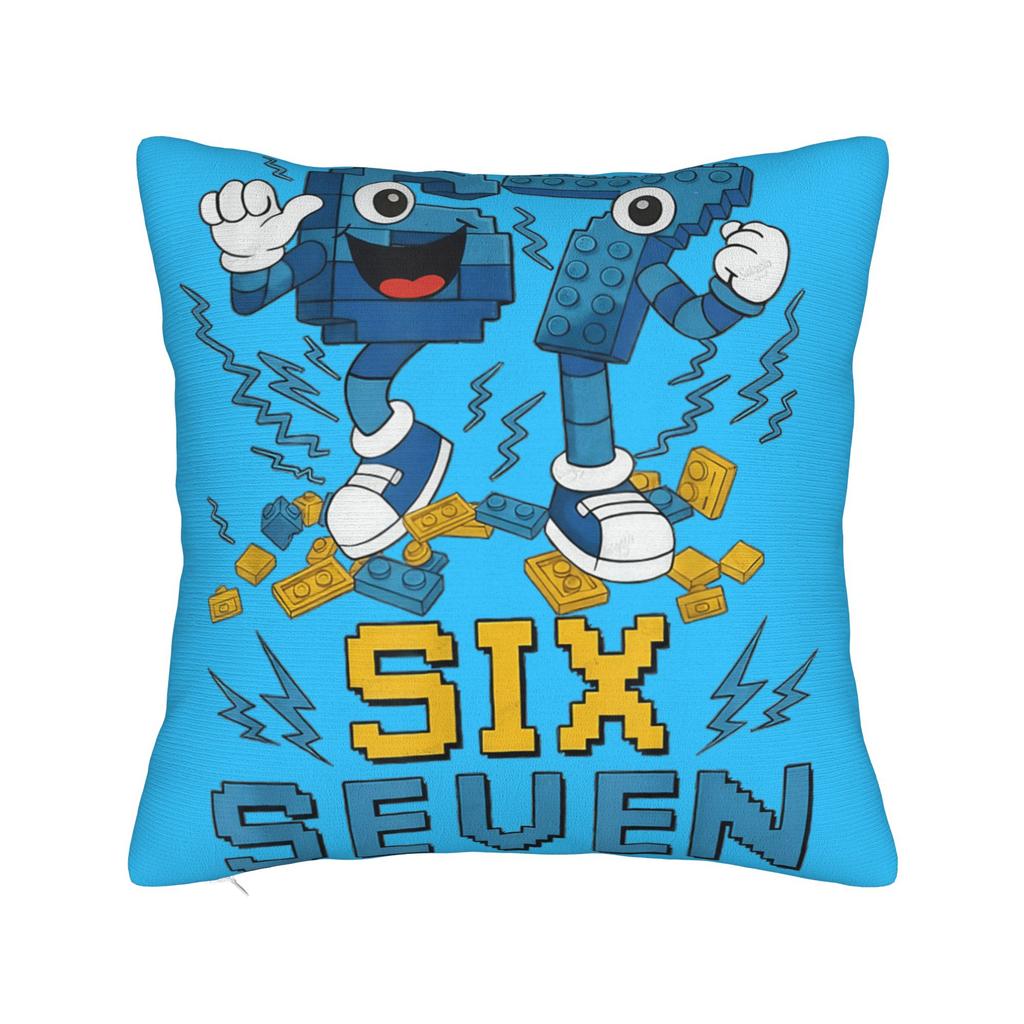 67 Sześć Siedem Zabawna Włoska Brainrot Gamingowa Memowa Poszewka na Poduszkę Miękka Poszewka na Poduszkę Urocza Zabawna Poszewka na Poduszkę do Salonu Kanapy