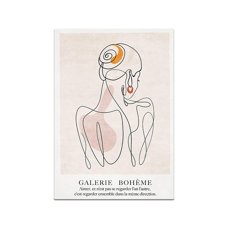 Abstrakte Linien Leinwandmalerei Poster Nordisch Matisse Wandkunst Druck Dekoratives Mädchenbild Modernes Wohnzimmer Heimdekor Ungerahmt