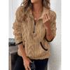 Einfarbiges Flauschiges Hoodie für Damen mit Taschen für legere Winterkleidung