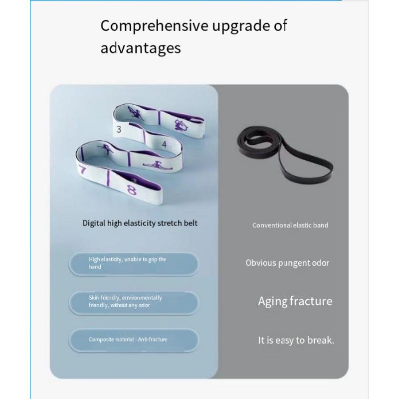 1 Stück Yoga-Gummiband, Damen Schulterfrei Spannband, Kinder Lateinamerikanischer Tanz Spezialübung Digitales Dehnband, Dehnband