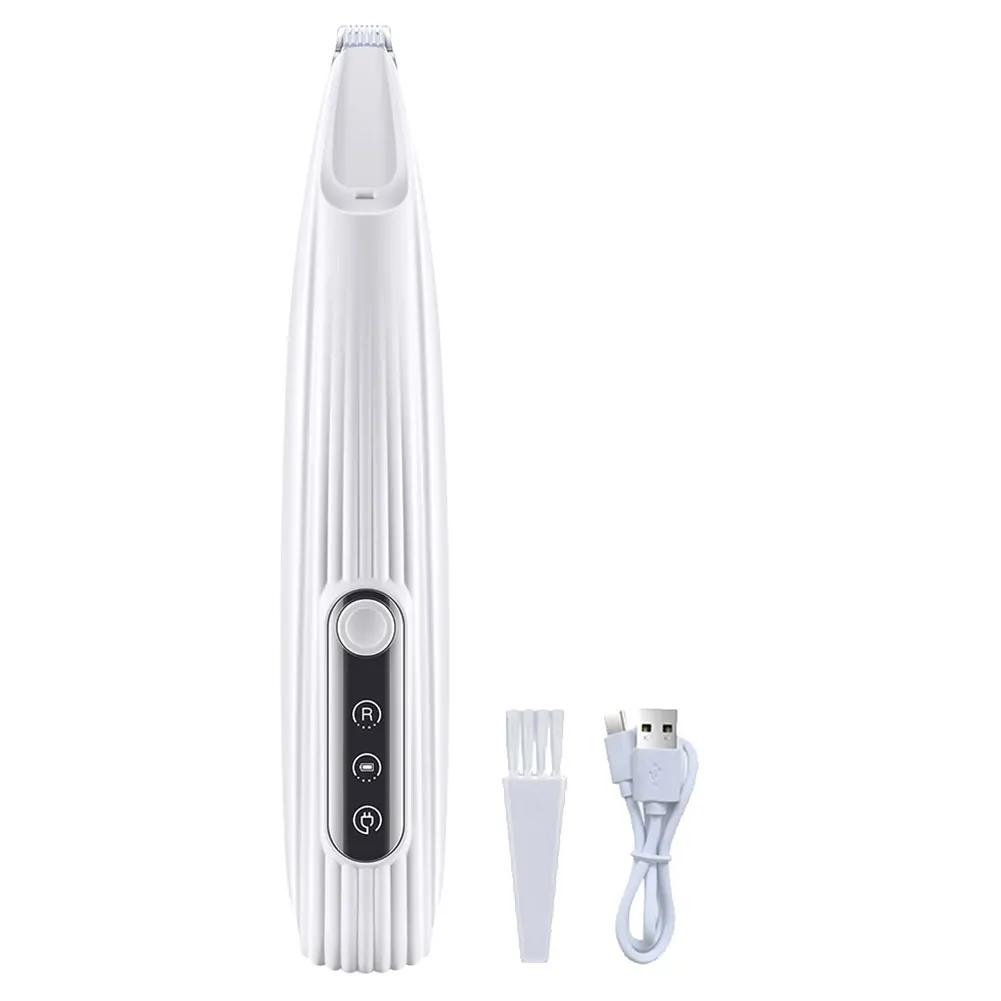 Cat Paw Trimmer Cat Clippers USB Rechargeable Pet Grooming Shaver with Light Hair Trimmer LED Display for Eyes Ears Face Rump
