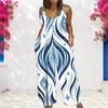 Women Plus Size Sleeveless Scoop Neck Gathered Front Floral Printed Wide Leg Jumpsuit With Pockets
