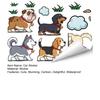 Autocollants pour Voiture Animaux de Dessin Animé Chiens/Chats Marrants qui Marchent Autocollants pour Pare-chocs de Voiture Ordinateur Portable Fenêtre Arrière de Voiture Décoration Murale