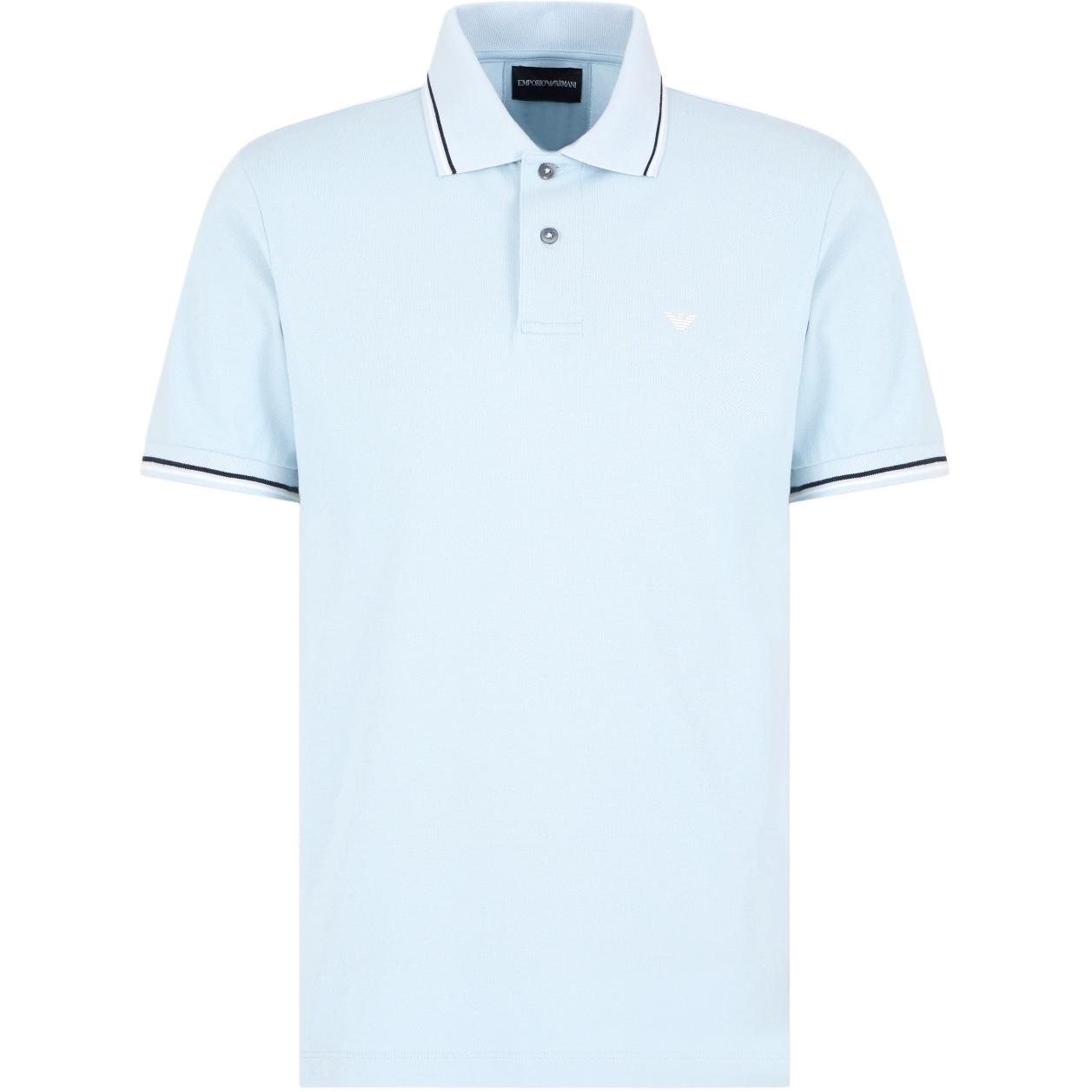Emporio Armani Logo Slim Fit Polo Shirt Men polo shirts Light-Blue 8N1FB41-JPTZ0-9378 L