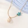 A Fashion Pop Young Pie Vintage Ocean Wind Starfish Shell Pendant Ladies Student Girls Vacation Travel