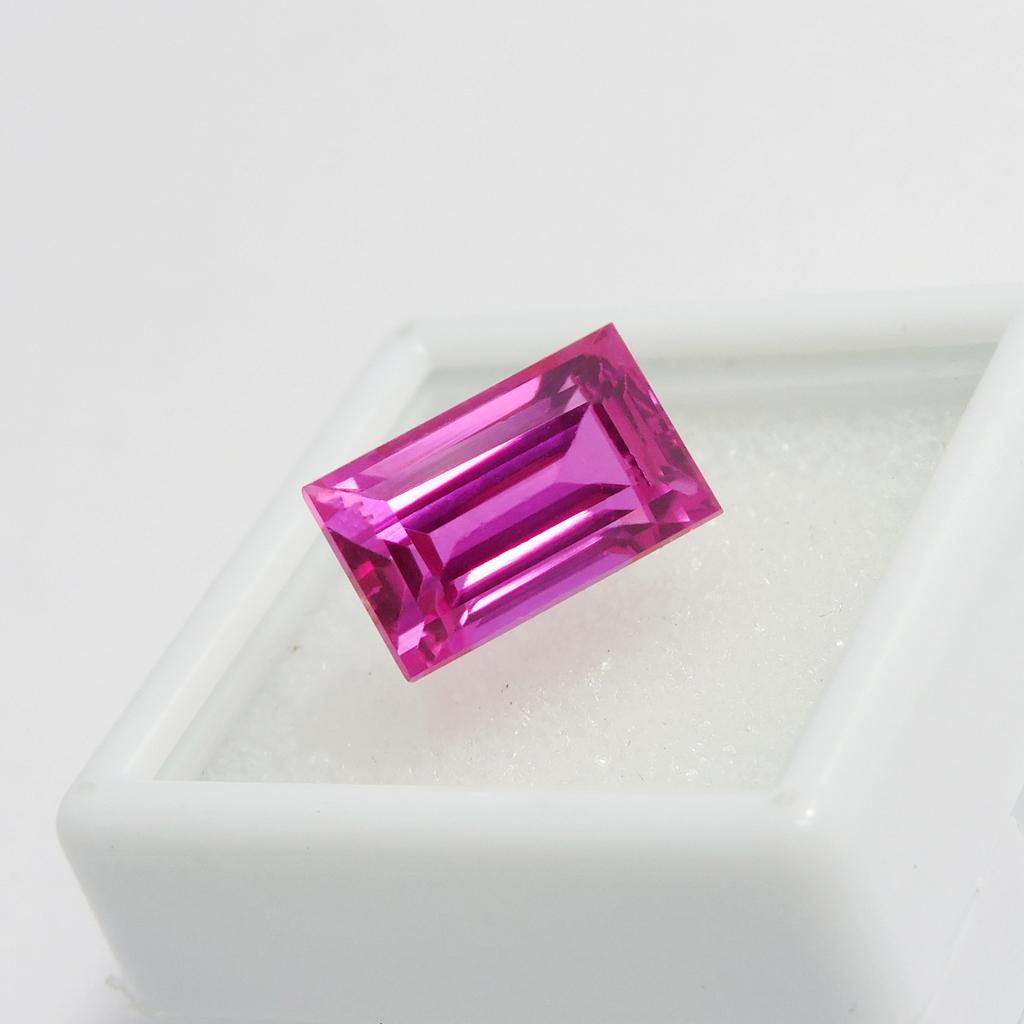 Excellent Emerald Cut 6.70 Ct Natural Pink Ruby Loose Gemstone CERTIFIED P-4674-Ra