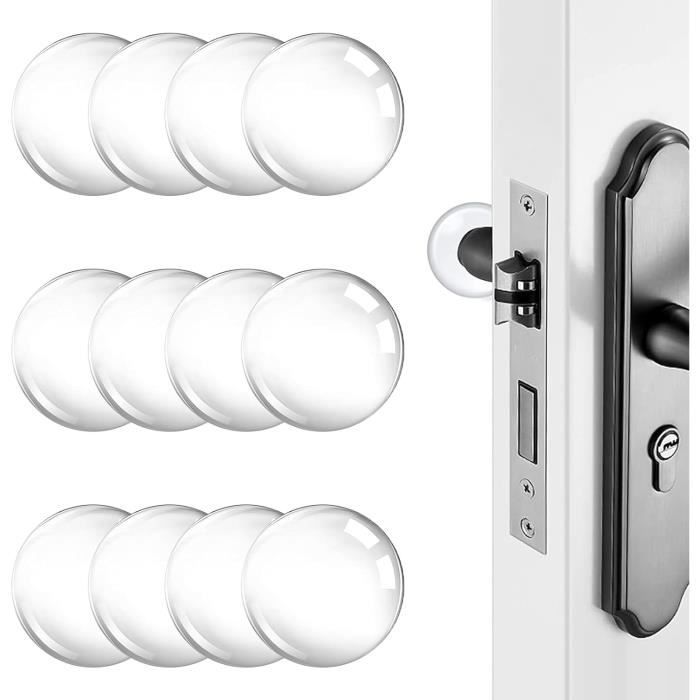 

Butée de Poignée de Porte Murale - 12PCS - Transparent - Rond