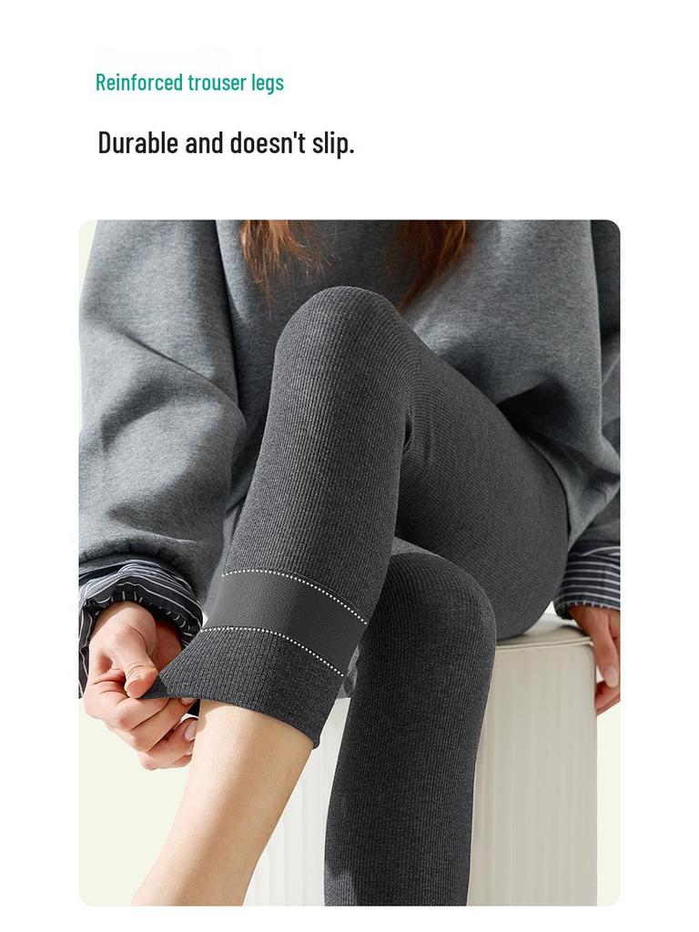 Women's High-Waisted Thermal Yoga Leggings with Hip Lift and Tummy Control - Autumn/Winter Velvet Lined.