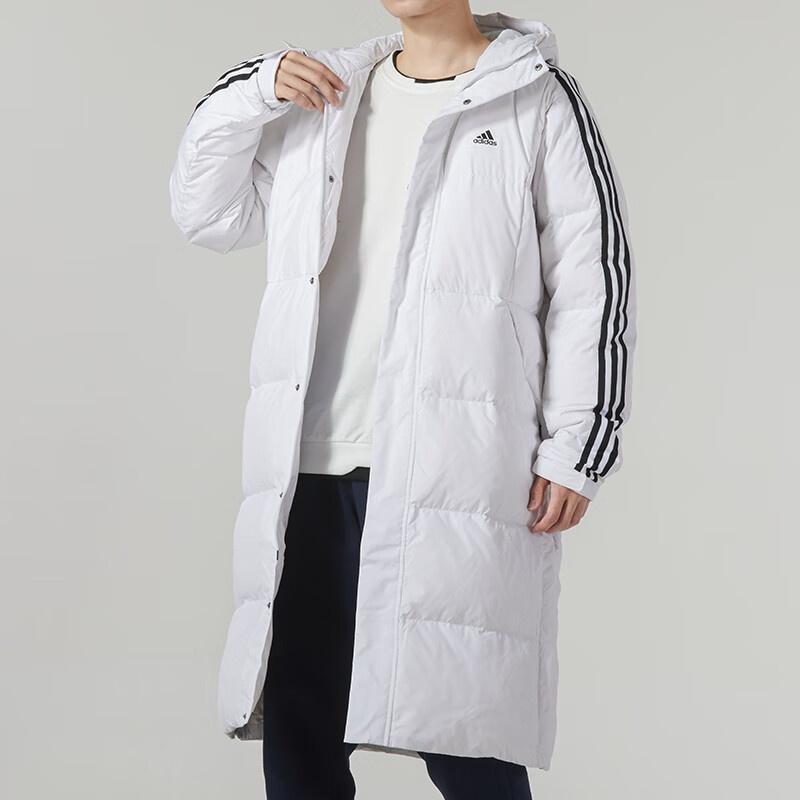 adidas 3-Stripes Long Down Jackets 'White' Men's IT8713