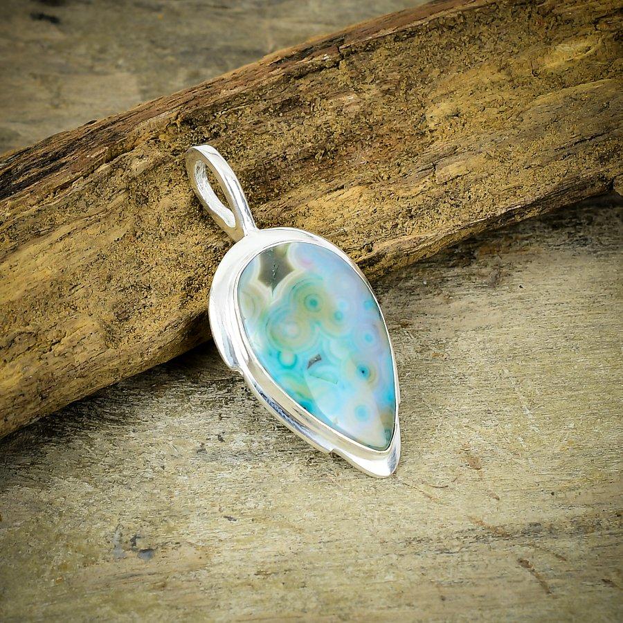 

Blue Solar Quartz Gemstone 925 Sterling Silver Jewelry Pendant 1.97 M-109