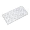 Candy Making Molds Clear Plastic Chocolate Molds 21 Grids Mini Heart Shape Baking Tray for Mousse Jelly Homes Kitchen Use