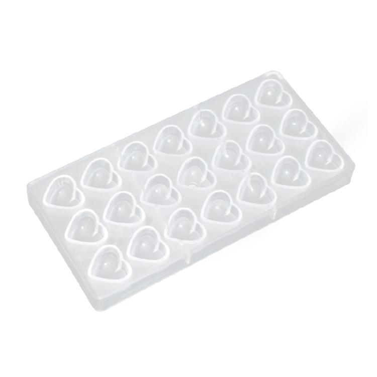 

Candy Making Molds Clear Plastic Chocolate Molds 21 Grids Mini Heart Shape Baking Tray for Mousse Jelly Homes Kitchen Use 1