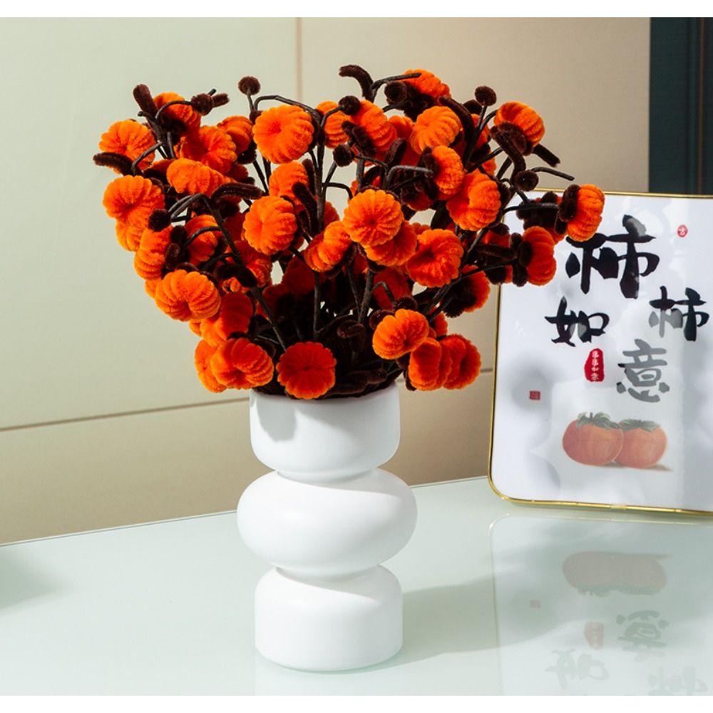 Kunststoff Blumenvase Weiß Rot Dekoration Tischvase Blumengeschäft Gartenbedarf