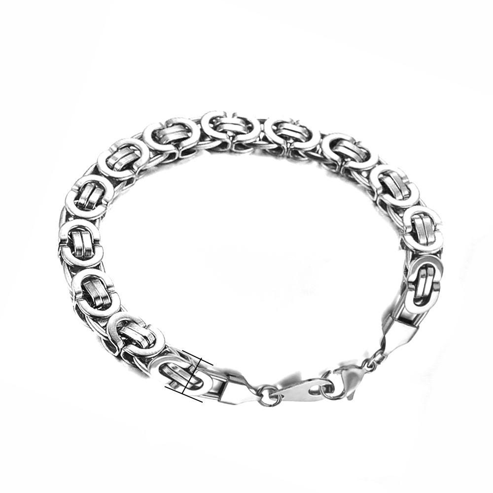 Newest 316L Stainless Steel Bracelet Men Women Wholesale 6mm Gold Silver Color Male Hand Chain Link Bracelet Hip Hop Jewelry
