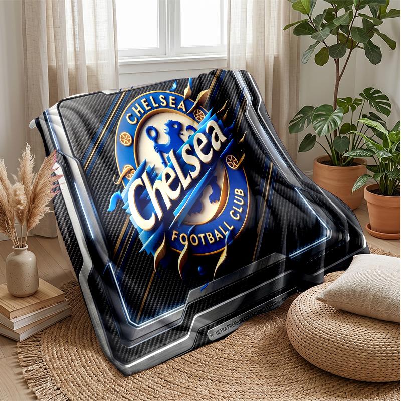Chelsea FC Theme blanket Soft Flannel Blanket Plush Throw Blanket Cozy Sofa Bed Blanket for Home Decor