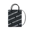 Balenciaga Série Bb Monogram Potisk loga Nastavitelný odnímatelný ramenní popruh Potahované plátno Velká ramenní crossbody taška Tote 693805210HB1060