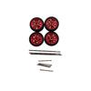 1 Set Diy Accessories 1/64 Model Wheels With Slicks Rubber Tires For Toy Model Petal Wheel Diecast Cars Refiting Parts