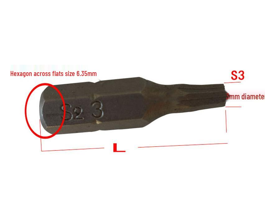 Shao Wei Magnetic Inner Hexagon Screwdriver Bit Set S1.5-S3