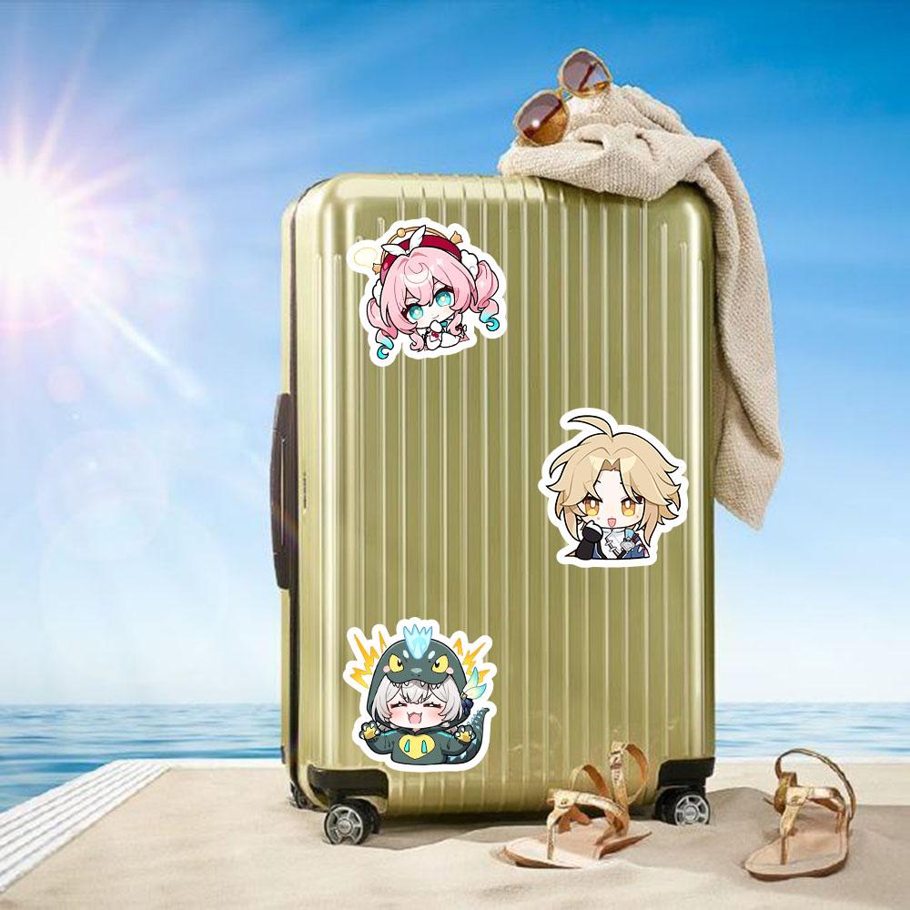 50Pcs Honkai Impact 3rd Game Star Trail Waterproof Stickers, Honkai Impact Starry Sky Cute Decals, Phone Cases, Laptop Cases, DIY Laptop Collectibles