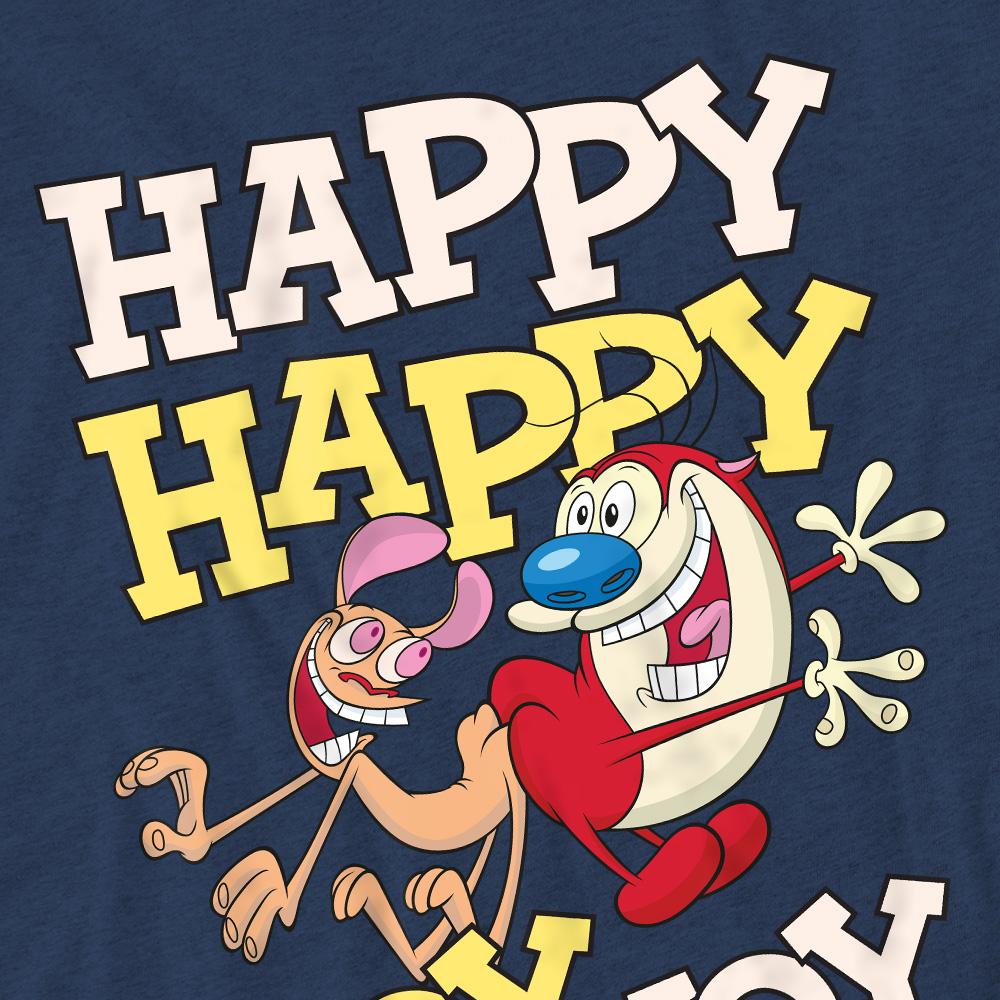 Ren & Stimpy Unisex Adult Happy Happy Joy Joy T-Shirt