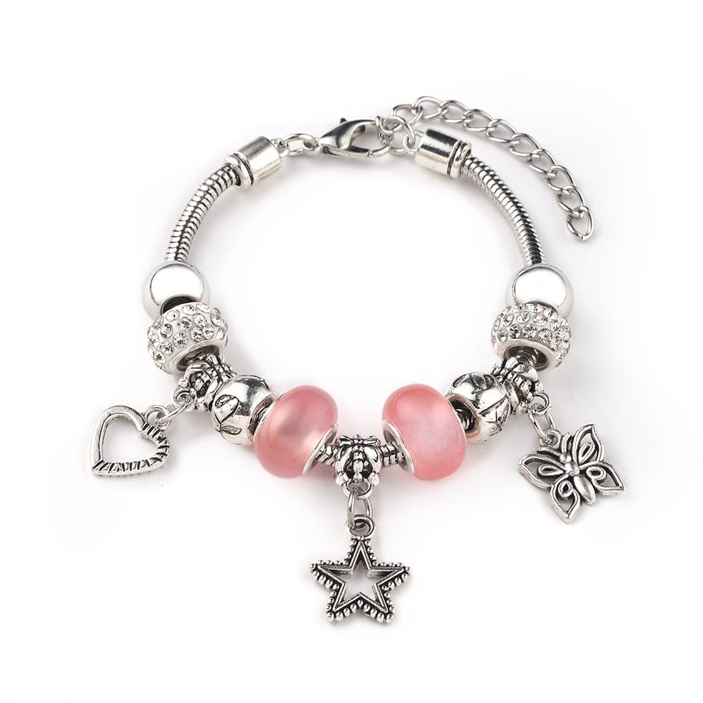 Creative Butterfly Star Charm Bracelet Fashion Jewelry Gift for Women and Girls