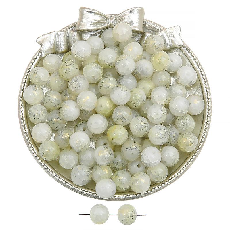 Szklany Jadeit Złamane Posypki Koraliki Vintage Okrągłe Koraliki Ręcznie Robione Diy Ręcznie Koraliki Sznurkowe Biżuteria Akcesoria Glazura Pop Luźne Koraliki Piękny Kolor