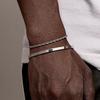 Vnox 2pcs/Set Stainless Steel Bracelet Bangle Set for Men Women, 19cm/21cm/23cm Cuban Figaro Rope Snake Chain Wristband Gift New