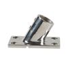 2× Stainless Steel 60 Degree 7/8" Rectangular Base Marine Boat Hand Rail Fitting