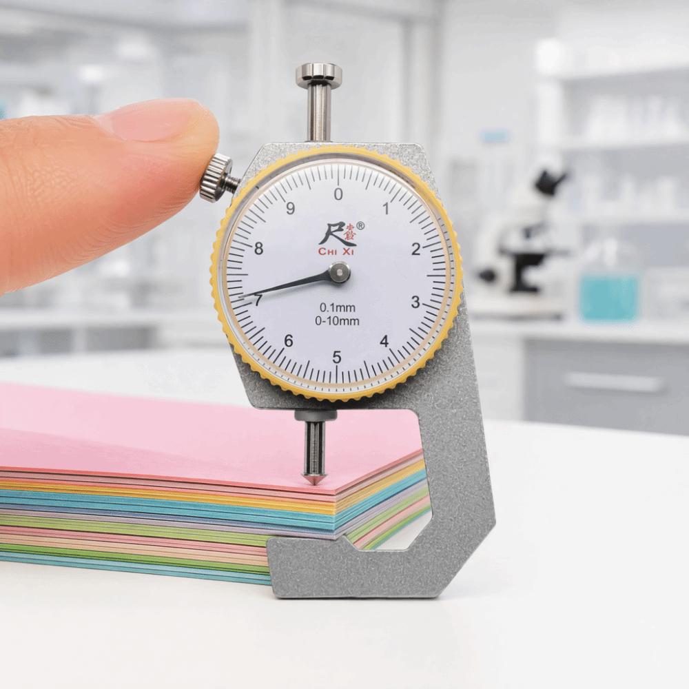 Pointed Head Thickness Gauge 0-10mm Range Measuring Tool Dial Thickness Gauge For Leathercraft
