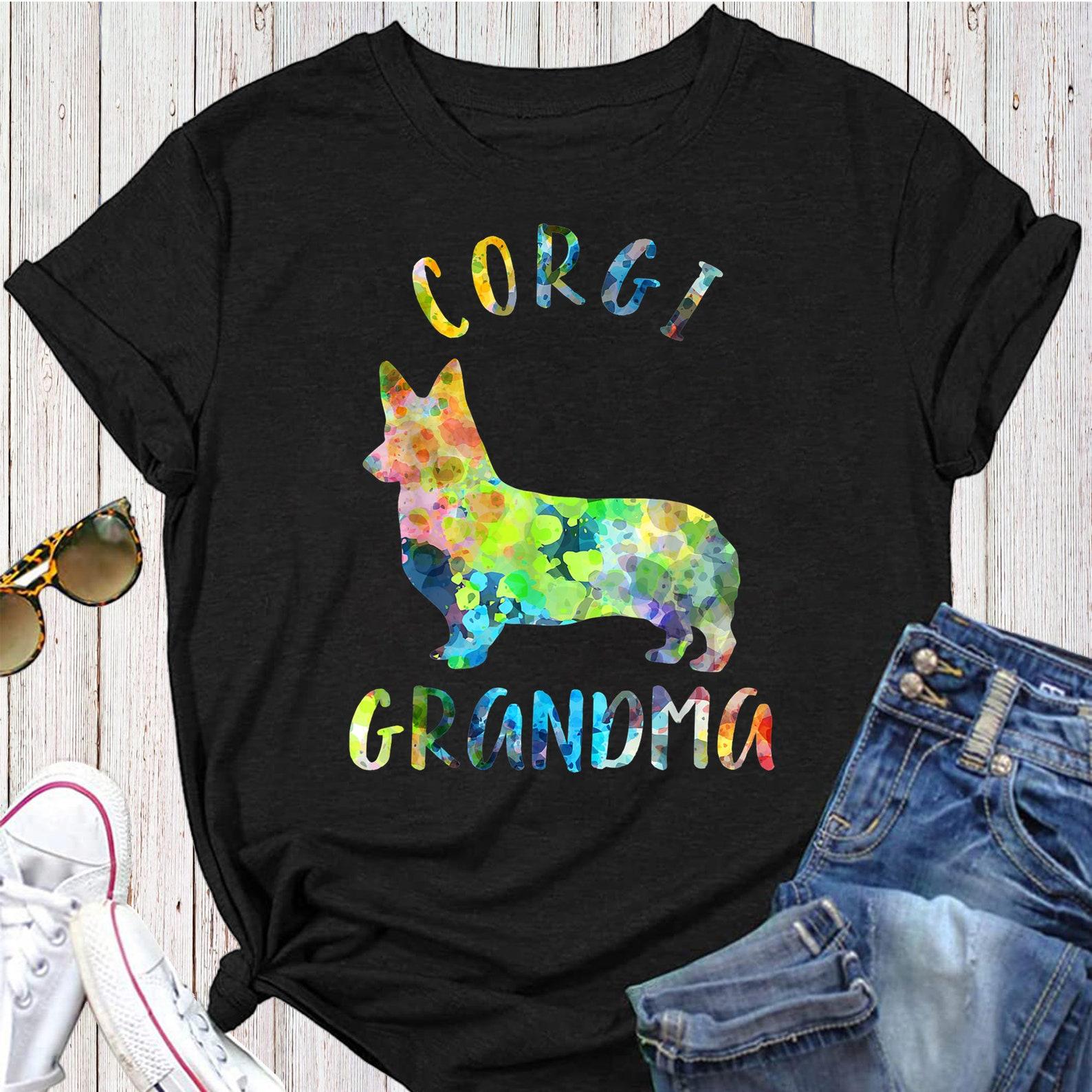 Corgi Grandma Dog Grandma Funny Corgi Owner T-Shirt - Gift for Dog Lovers - Funny Dog - Corgi Lovers - Mother s Day XL
