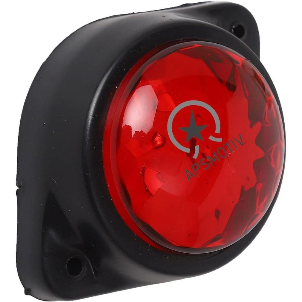 APSMOTIV 8 PCS Red LED RED Side Marker Light Indicator Light Rear for Truck Trailer RV Cab Boat Bus Lorry Side Marker Lights