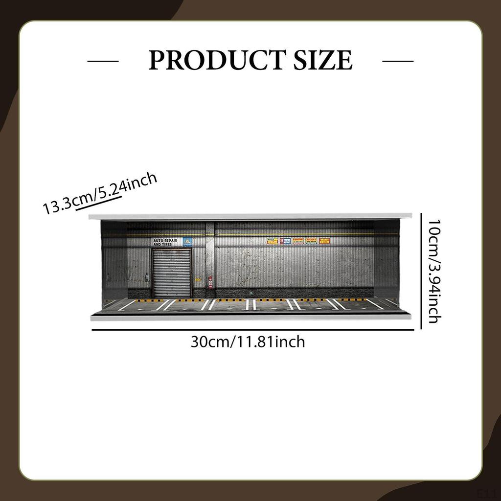 1/64 Model Car Display Case Diorama Decorative Scenario Toy Storage Box Showcase Organizer for