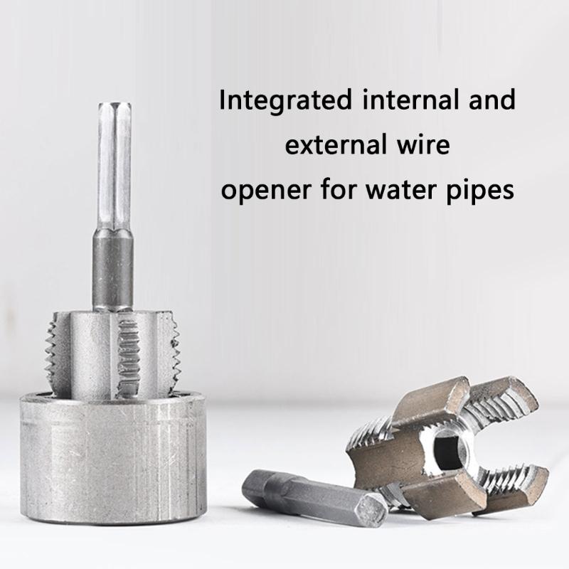 Electric Drill PVC Pipe Threader Kit PVC Thread Maker Tool for Electric Drill PVC Pipe Threader Internal Thread Opener