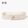 Women'S Elastic Belt With Dress, Suit Temperament Waist Seal, Women'S Elastic Belt, Leather Belt.