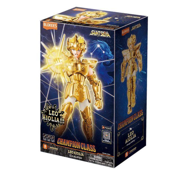 Figurine - BLOKEES - 75003 - Saint Seiya Leo Aiolia - Armure dorée - Pré-peinte, articulée