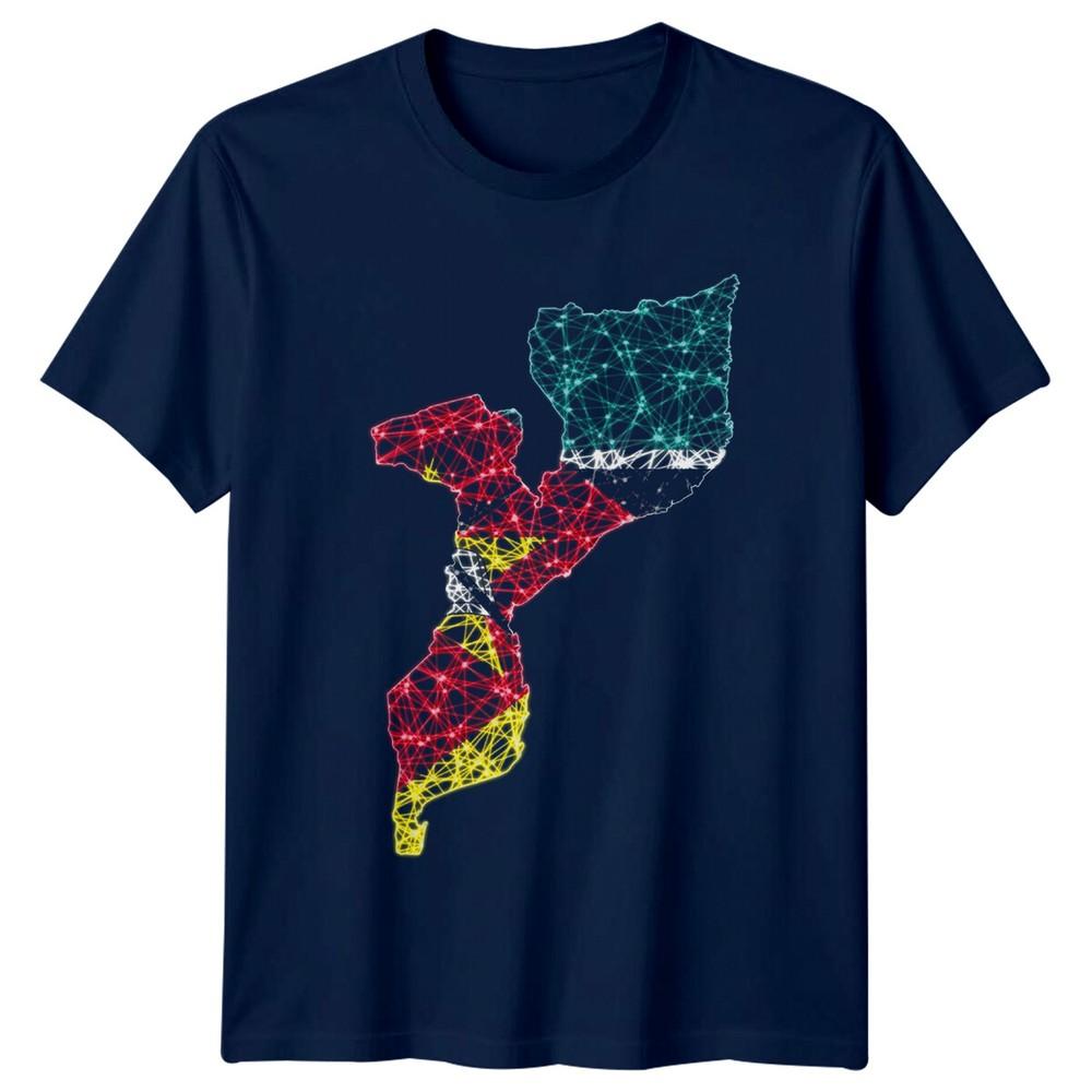 Mozambique Map Travel Destination Unisexs TShirt Unisexs Tee Graphic Top