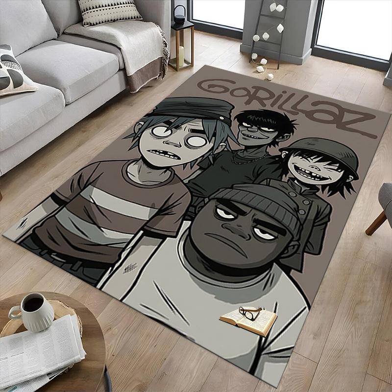 1ks Koberec Gorillaz, Kancelářský koberec Venkovní rohožka Domácí dekorace Plošný koberec Festival